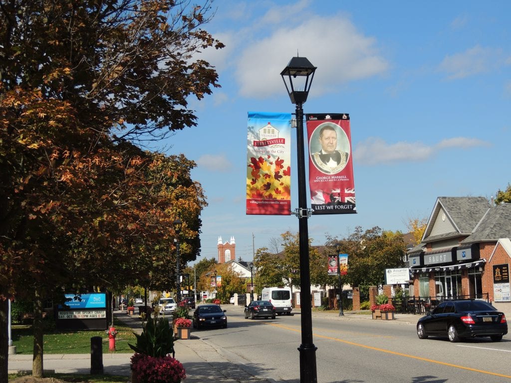 Legion Banners in Streetsville- We Will Remember Them