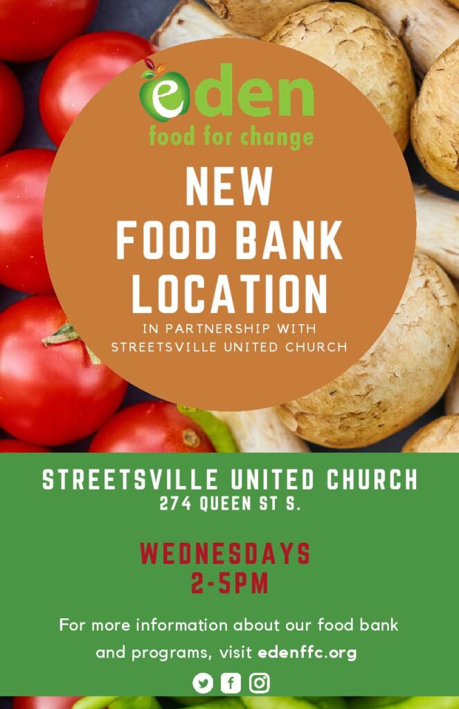 New Eden Food Bank Location In Streetsville!